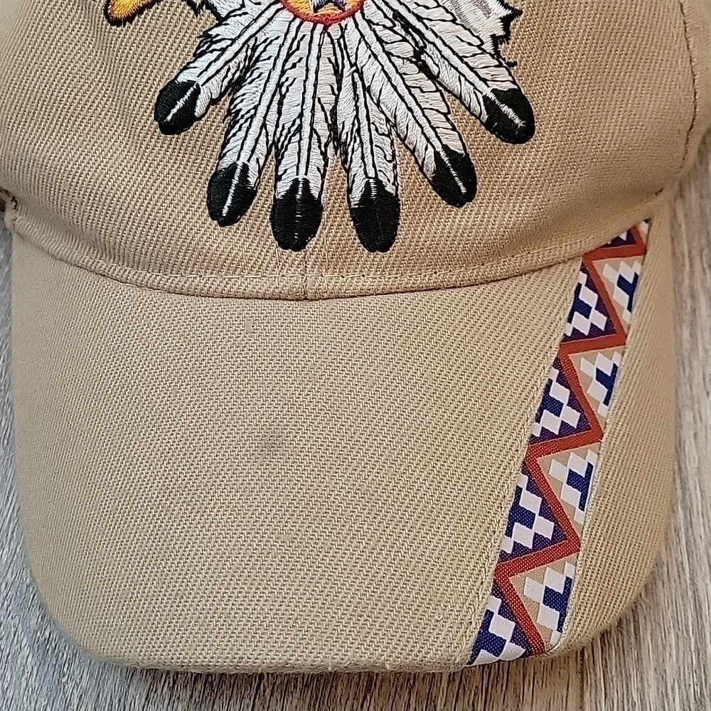 Golden Lion Eagle Native Pride Hat Brown Polyester